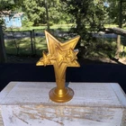 Vintage Barbie Doll Star Trophy STAND Accessory Gold STAR AWARD TROPHY 2 3/8"