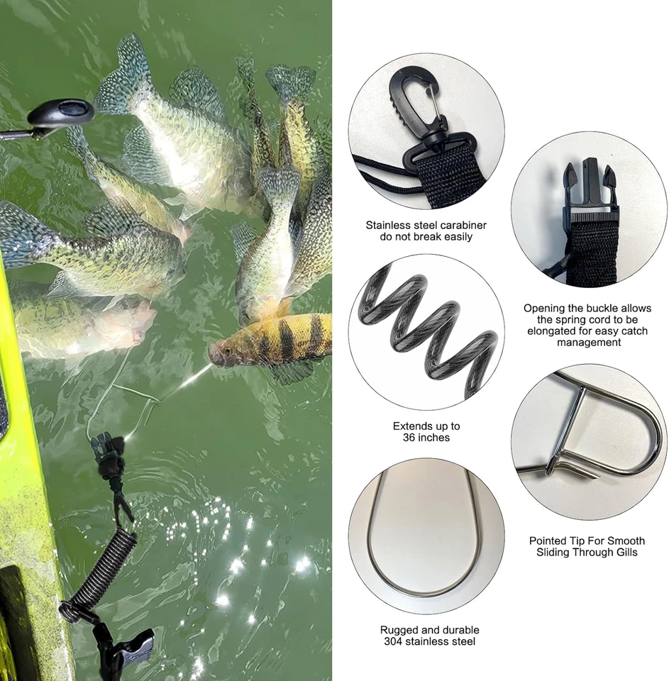 Clip de larguero de pescado grande, larguero de pesca llevar varios peces grandes, carrete rápido Foto 3 de 4