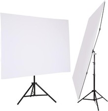 GSKAIWEN 5x6.5ft White Collapsible Backdrop with Stand Wrinkle-Resistant Screen