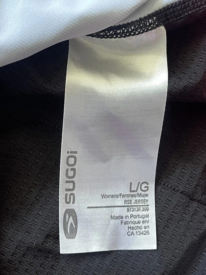 Sugoi RSE Cycling Jersey Womens Large Full Zip Short Sleeve Black Pink Bike - Image 3 of 4