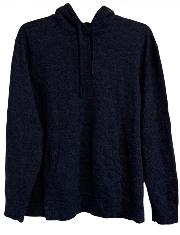 Artefact Merino Wool Knit Hoodie Sweater MGS10075 Sz XXL Navy Blue