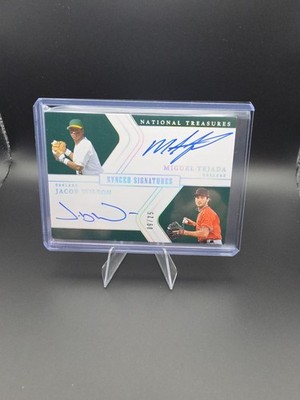 2025 National Treasures Miguel Tejada Jacob Wilson Synced Signatures #/25 Auto