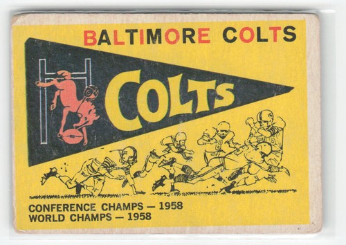 Baltimore Colts [Pennant Card] #68 1959 Topps card