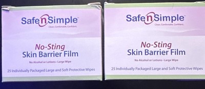 2 Box Safe N' Simple No Sting Skin Barrier Wipes, Pk/25 Each/2027 NIB