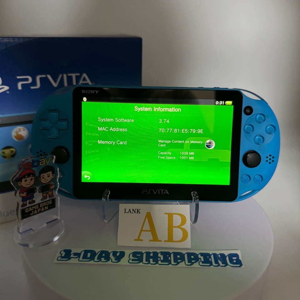 Console Sony Playstation PS Vita Aqua Blue PCH-2000 ZA23 Solo PSV - Foto 8