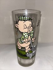 VTG 1976 PETUNIA PORKY PIG GLASS PEPSI COLLECTOR SERIES WARNER BROS LOONEY TUNES