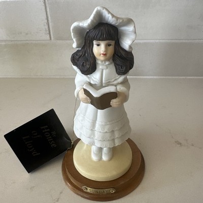 1990 House of Lloyd Vintage Porcelain Sunday Figurine, Collectible Days Of Week