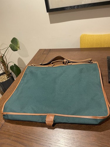 Vintage Ralph Lauren Parfums Green Suit Holder Travel Bag Luggage Folding - Picture 3 of 9