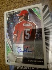 2021 Panini Prizm Draft Picks White Circle Prizm Ben Kudrna Autograph #'d 37/50