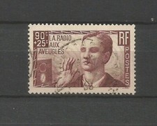France 1938 la radio aux aveugles Y&TN°418 timbre oblitéré /T9644