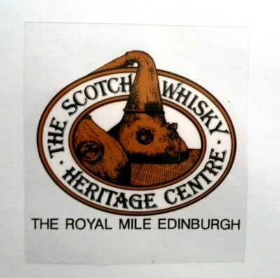 Werbe-Aufkleber Scotch Whisky Heritage Centre Royal Mile Edinburg Haftfolie 80er