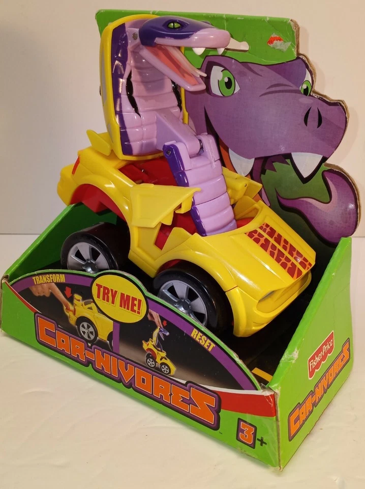 RARO 2006 Mattel Car-nivores Corbra Transforning Car Fisher-price ¡Nuevo en caja! Foto 2 de 4