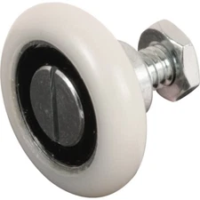 -Line R 7228 1-1/8 In. White Nylon Ball Bearing Drawer Rollers 2 Pack