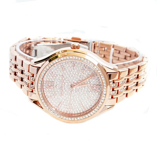 Montre Michael Kors montre pour femme montre-bracelet MK7085 Mindy IP or rose neuve - Photo 9 sur 10