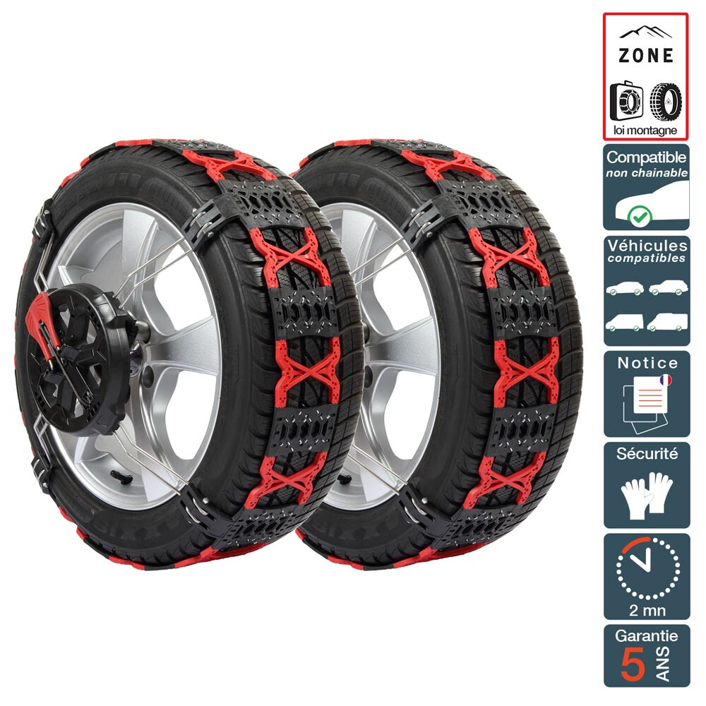 Chaine neige 235/55R16 tension automatique pour rouler vers les stations