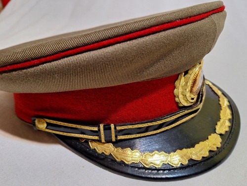 Senior INFANTRY officer vizor hat Romania communist period, year 1979 CEAUSESCU - Picture 12 of 12