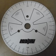 Lunati 80000 9" Degree Wheel, White/Black, Steel, 3 Bolt