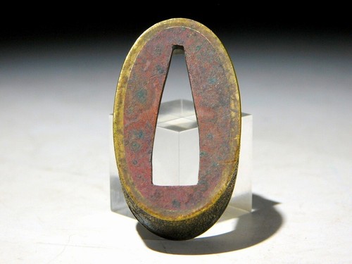 Matsushiro School Handachi Koshirae Fuchi/Kashira Edo original tsuba antique - Picture 9 of 12
