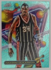 Hakeem Olajuwon 121/149 2023-24 Topps Chrome Cosmic Aqua Equinox Refractor