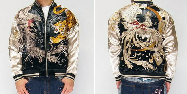 souvenir jacket Indian motif / スカジャン Mens Sukajan Souvenir