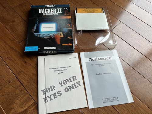Hacker II The Doomsday Papers IBM TANDY Activision 5,25" Big Box