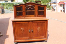Kirschbaum Buffet mit Glasaufsatz Vitrine Art Deko Jugendstil um 1925 #4729