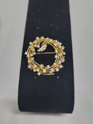 Women's Gold Ciner  Multi Gem Brooch