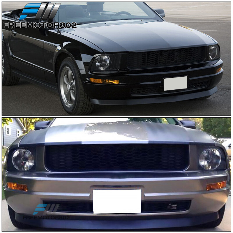 CVN Style Front Bumper Lip Spoiler For 2005-2009 Ford Mustang V6 - PU Polyurethane, Unpainted, Free Shipping