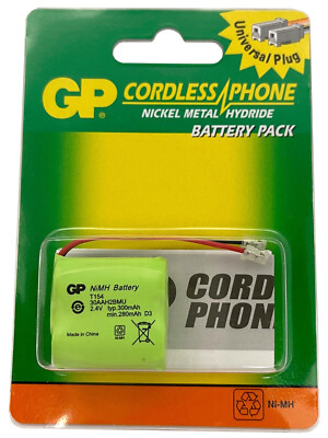 2.4V 300mAh 2 1/2AA Universal Cordless Phone Ni-Mh Battery Pre-charged US Seller