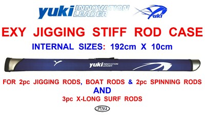 YUKI PRRIG-CJ EXY JIGGING STIFF ROD CASE HOLDALL BAG 2pc BOAT SPINNING SURF BASS