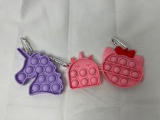 Pop It Keychain Mini Pop Its Bulk Push Bubble Fidget Toy School Bag Unicorn