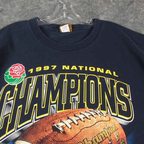 Vintage Michigan Wolverines Shirt Mens Extra Large Rosebowl 1997 National Champs - Picture 2 of 14