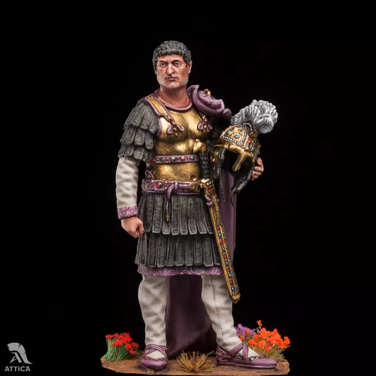 Grand Master of the Knights Templar 54mm Painted Tin Toy Soldier