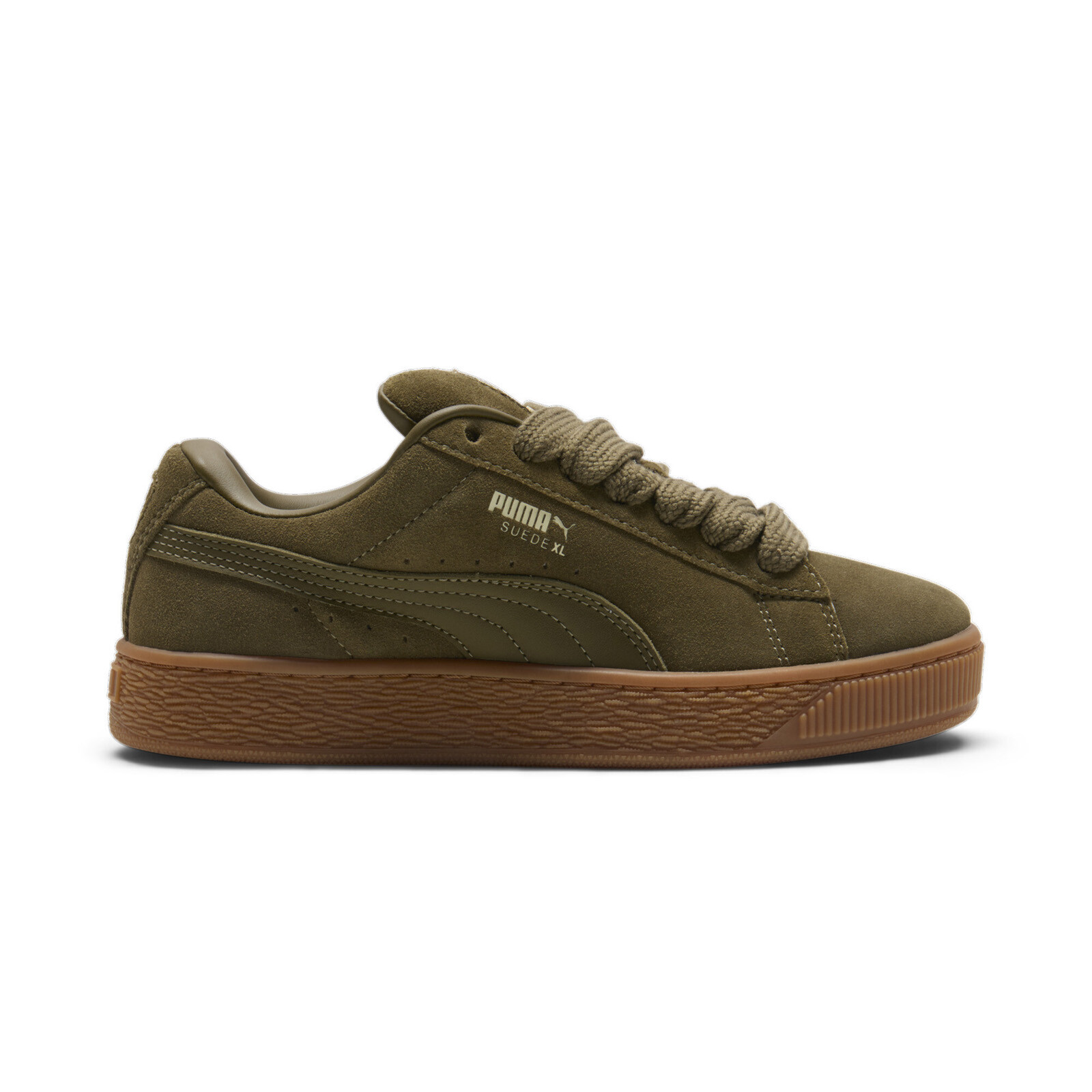 Puma Suede XL 39764816 Женские зеленые замшевые кроссовки Lifestyle на шнуровке