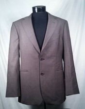 Brooks Brothers Blazer Sport Coat Stretch Brown Wool Blend Mens Sz 40 R pinpoint