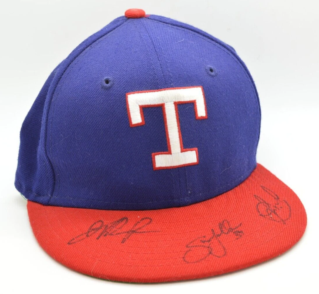 Autographed Throwback Texas Rangers Hat Cooperstown Size 6 7 8