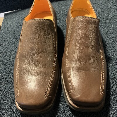 Sandro Men’s Brown Leather Loafers Size 8D Brown Sandro Moscoloni Loafer Casual Shoes for Men for sale  main image 2