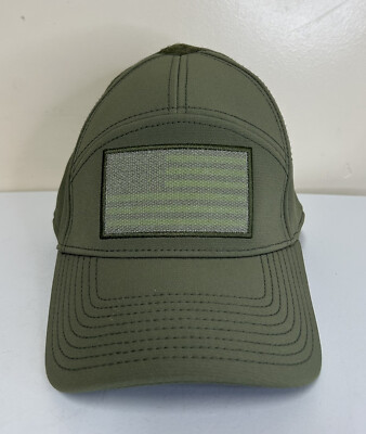 511 Tactical Hat Cap Green American Flag Under Hook Loop For