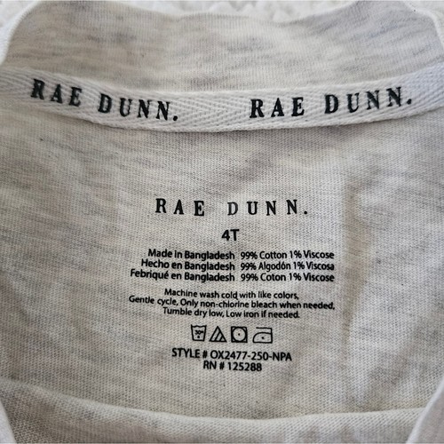 Rae Dunn kids unisex grey "Dad's MVP" t-shirt size 4T - Picture 3 of 4