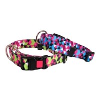 Karlie,Hundehalsband,Gr.M-L, 40-55Cm,Halsband,Nylon,Bunt,Gemustert,Dreieck