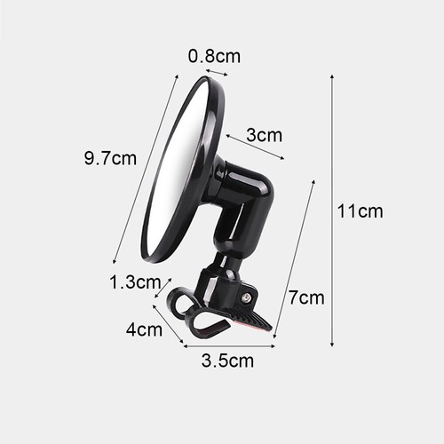 Universal Angle Adjustable Car Mirrors Round Convex Blind Spot Mirror Rearview - Picture 2 of 12