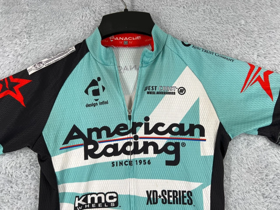 Женская велосипедная майка Panache средний бирюзовый цвет на молнии полиэстер American Racing - Изображение 4 из 4