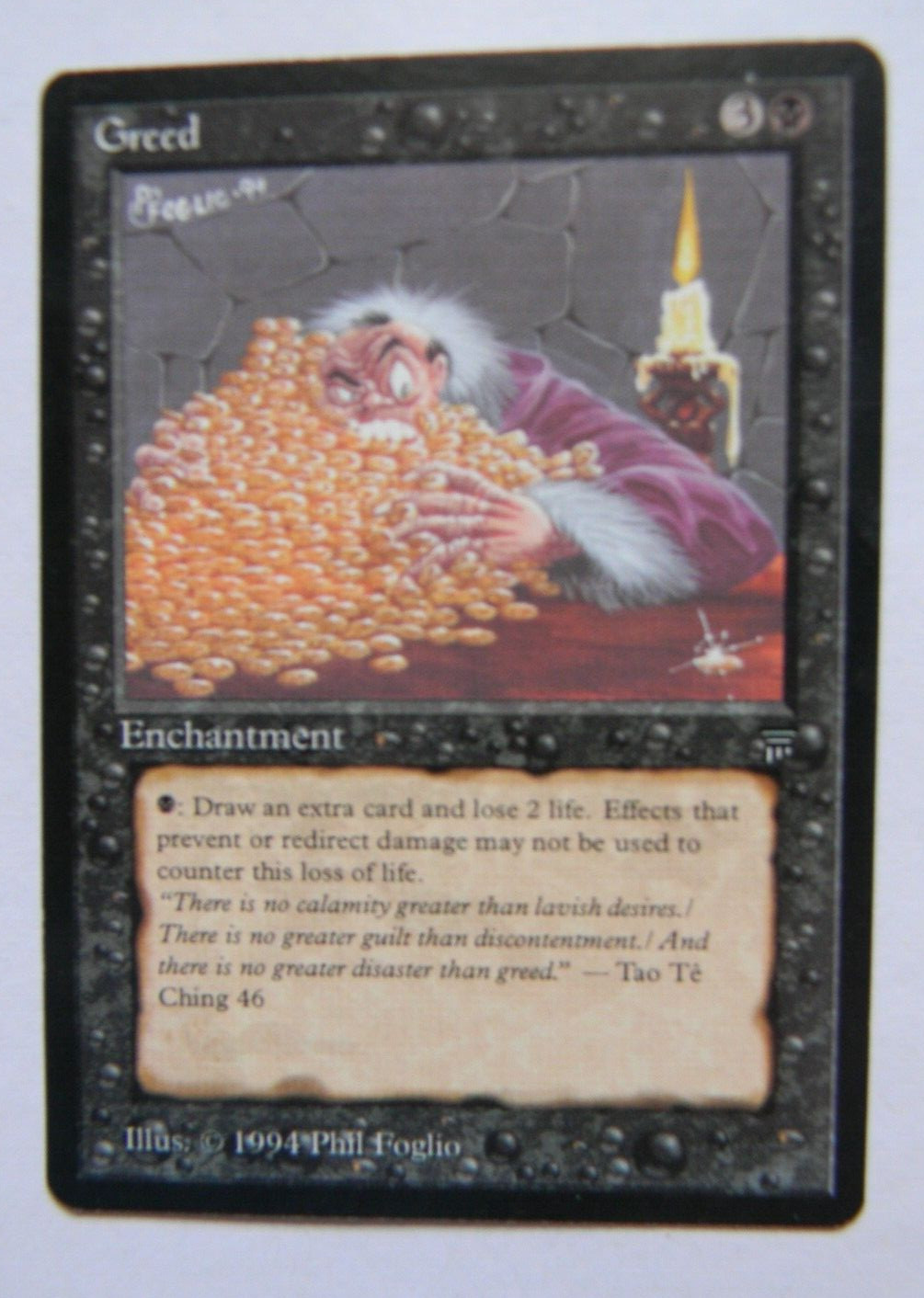 GREED : LEGENDS : MTG : 1994 : NEAR MINT : SEE PHOTO'S