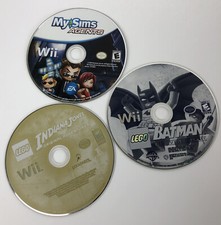 Lot of 3 Nintendo Wii Video Games Lego BATMAN / Indiana Jones - My Sims Agents