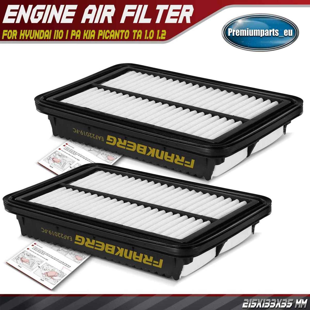 Filtro De Aire Kia Picanto 11/16 Mobis 28113-1Y100