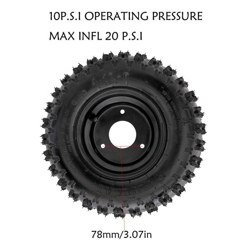 6" 7" 8" 10" Go Kart Wheel Tire Rim 3 or 4 Stud Pattern ATV Quad Buggy Golf Cart - 第 3/48 張圖片