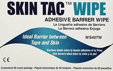 Torbot MS407W Skin-Tac Adhesive Barrier Wipes - 50 Per Box