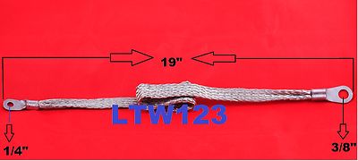 Ground Strap to fire Wall 19''  3/4'' width tinned copper braid)