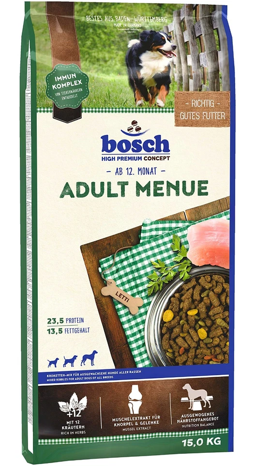 Hundefutter Bosch HPC Adult Menue Trockenfutter mit Geflügel 2x15kg - Bild 2 von 4