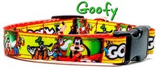 Cartoon dog collar handmade adjustable buckle collar 5/8"wide or leash